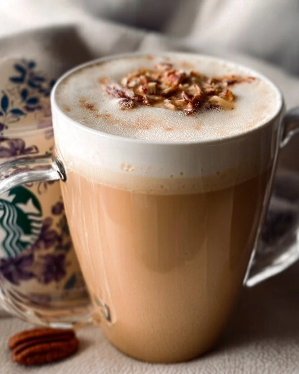 Home-made Pecan Crunch Oat Milk Latte inspired by Starbucks