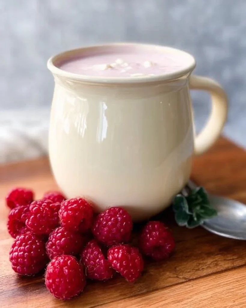 White Chocolate Raspberry Creamer bottle on kitchen counter