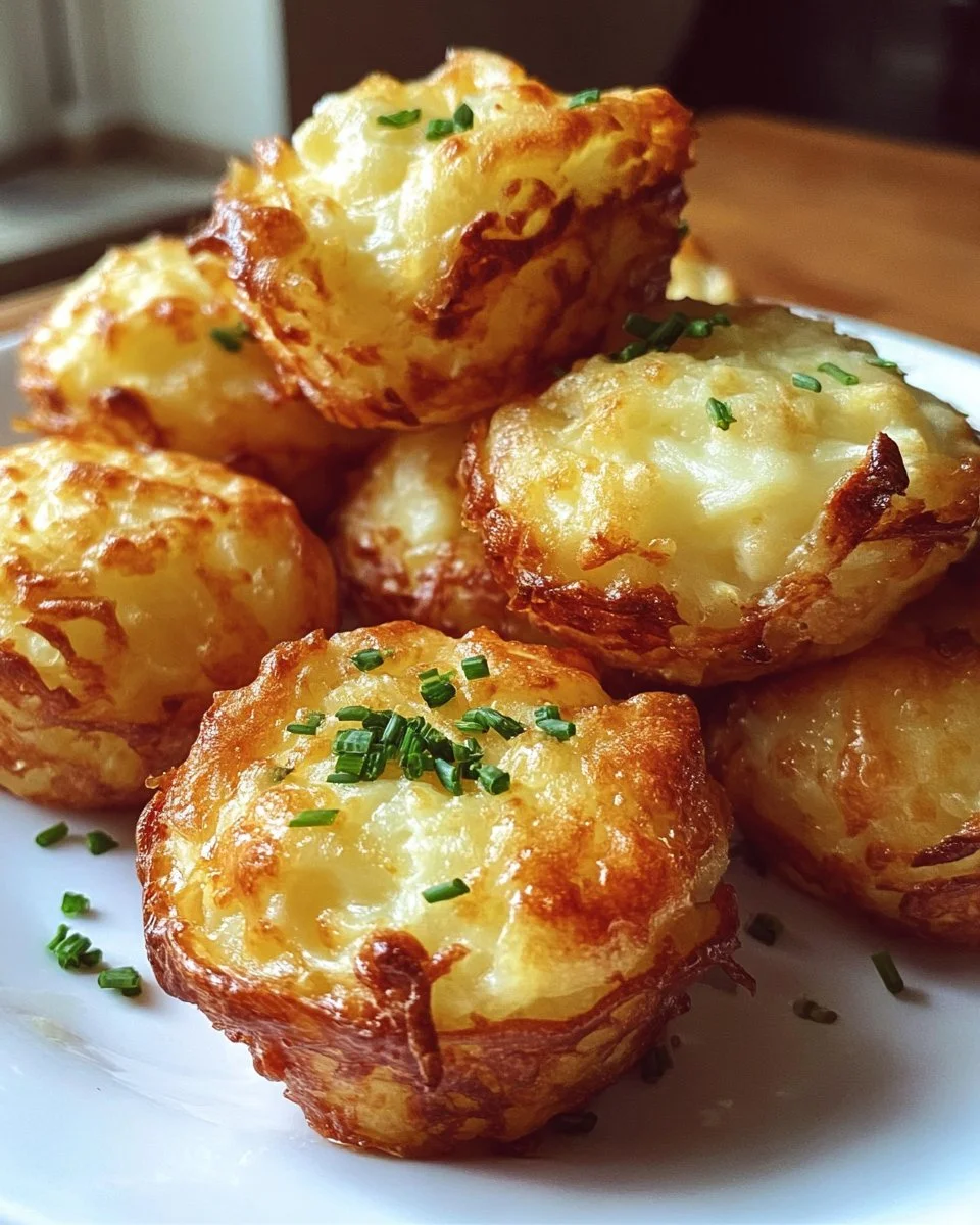 Fluffy cheesy mashed potato puffs served on a plate