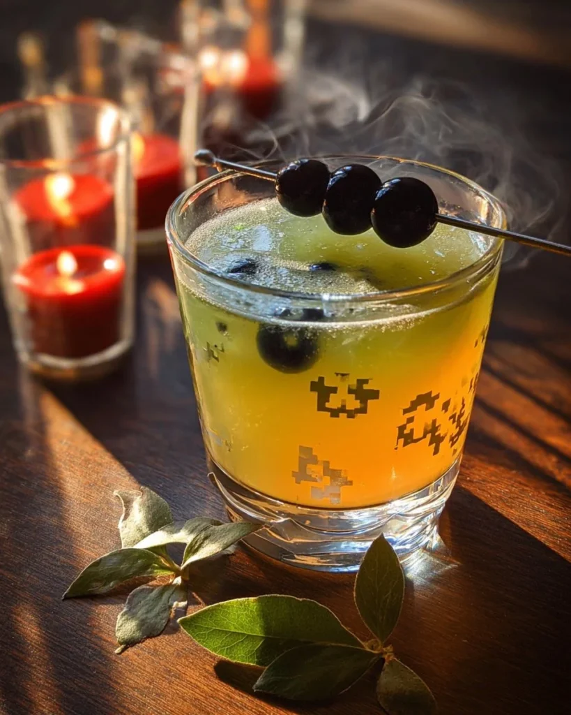 Refreshing Jigsaw Mocktail served in a colorful glass with fruits