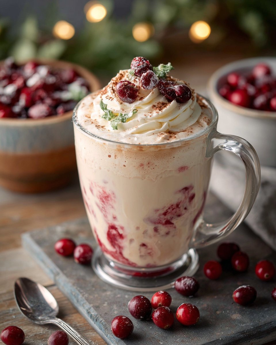 Vanilla Cranberry Christmas Latte