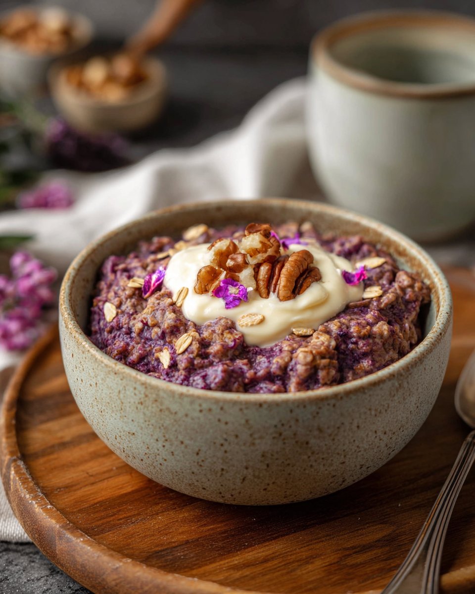 Purple Carrot Cake Oatmeal