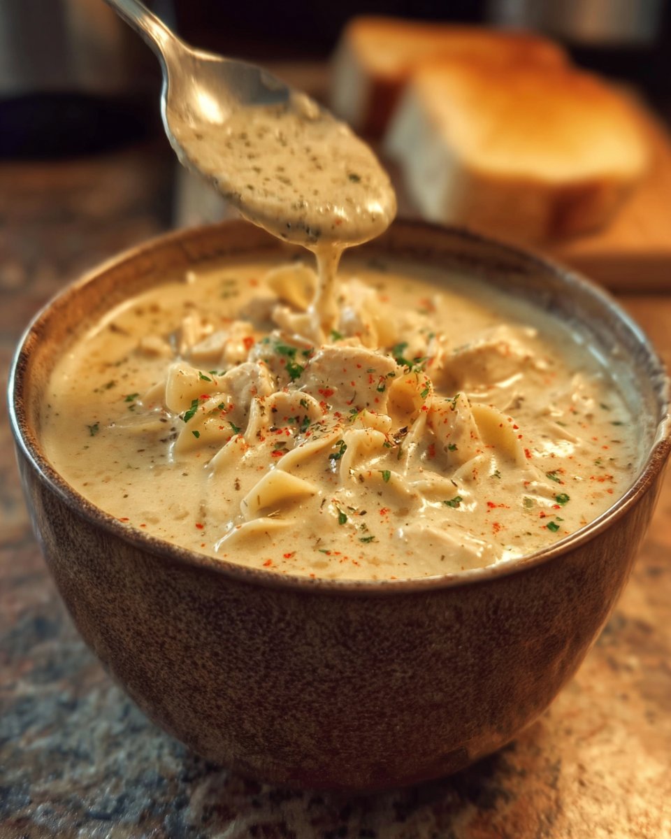 Creamy Chicken Alfredo Soup