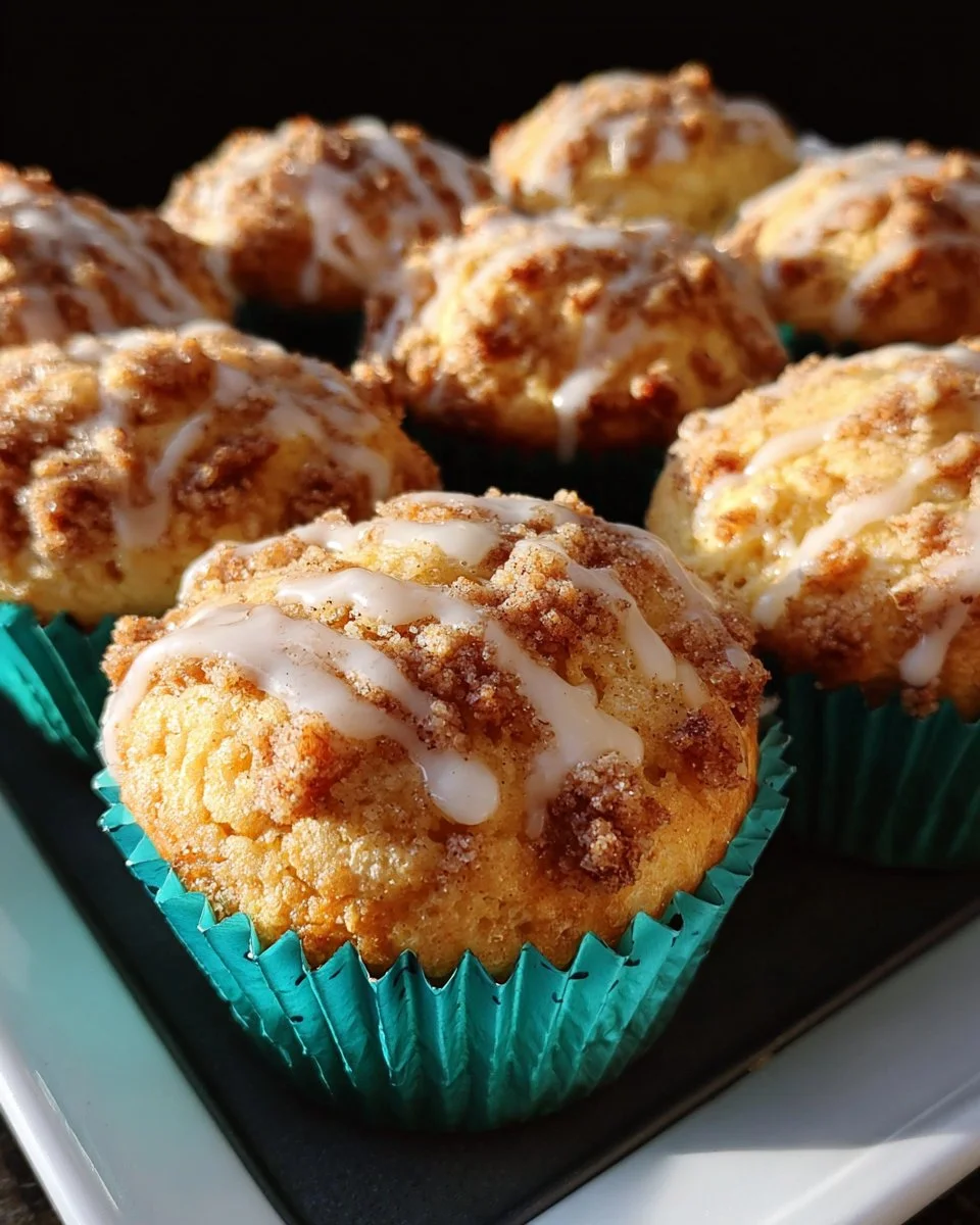 Delicious eggnog muffins topped with pecan streusel on a festive table