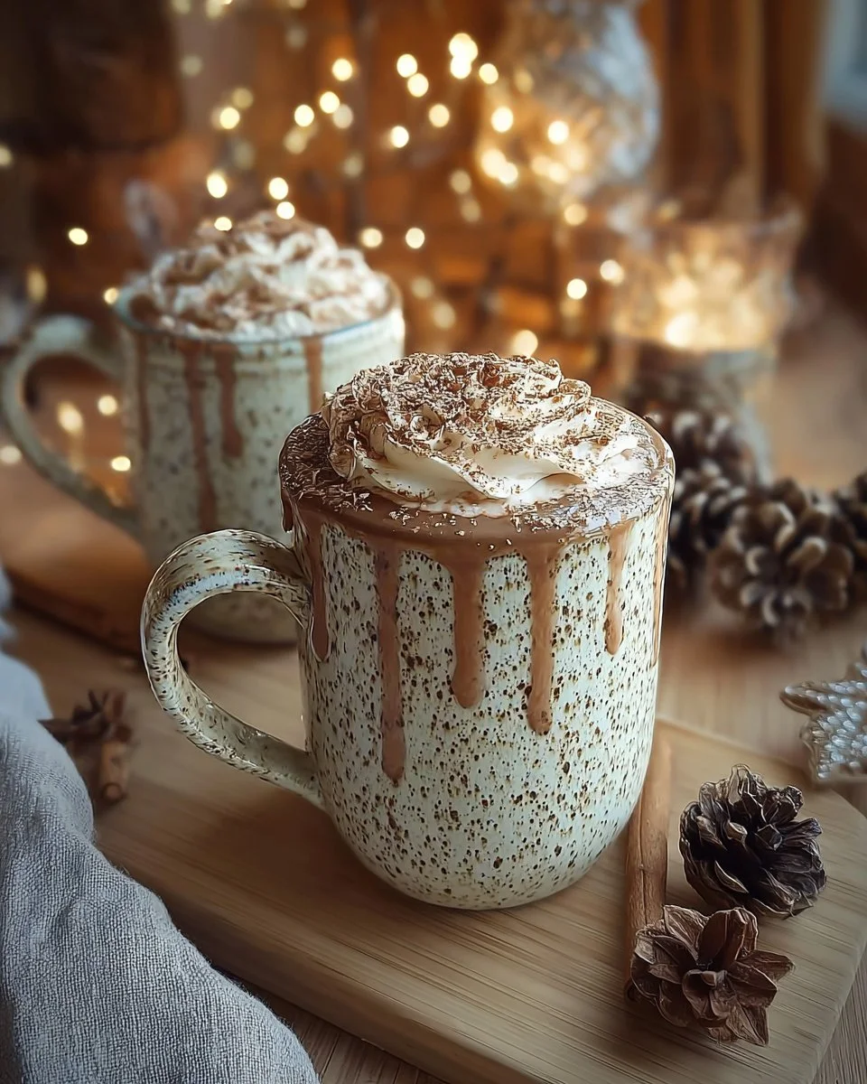 Delicious Gingerbread Mocha topped with whipped cream and spices.