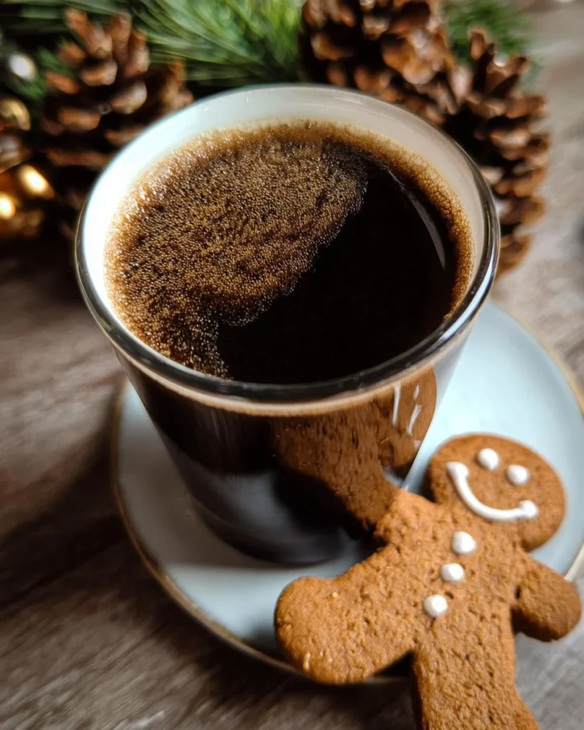 Bottle of gingerbread syrup for coffee enhancement
