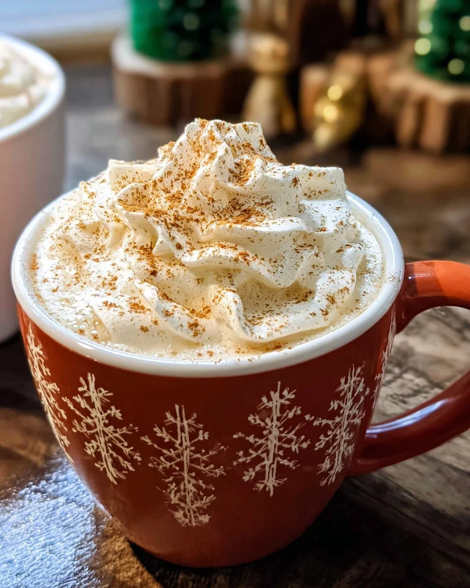 Delicious homemade gingerbread latte in a cozy cup.