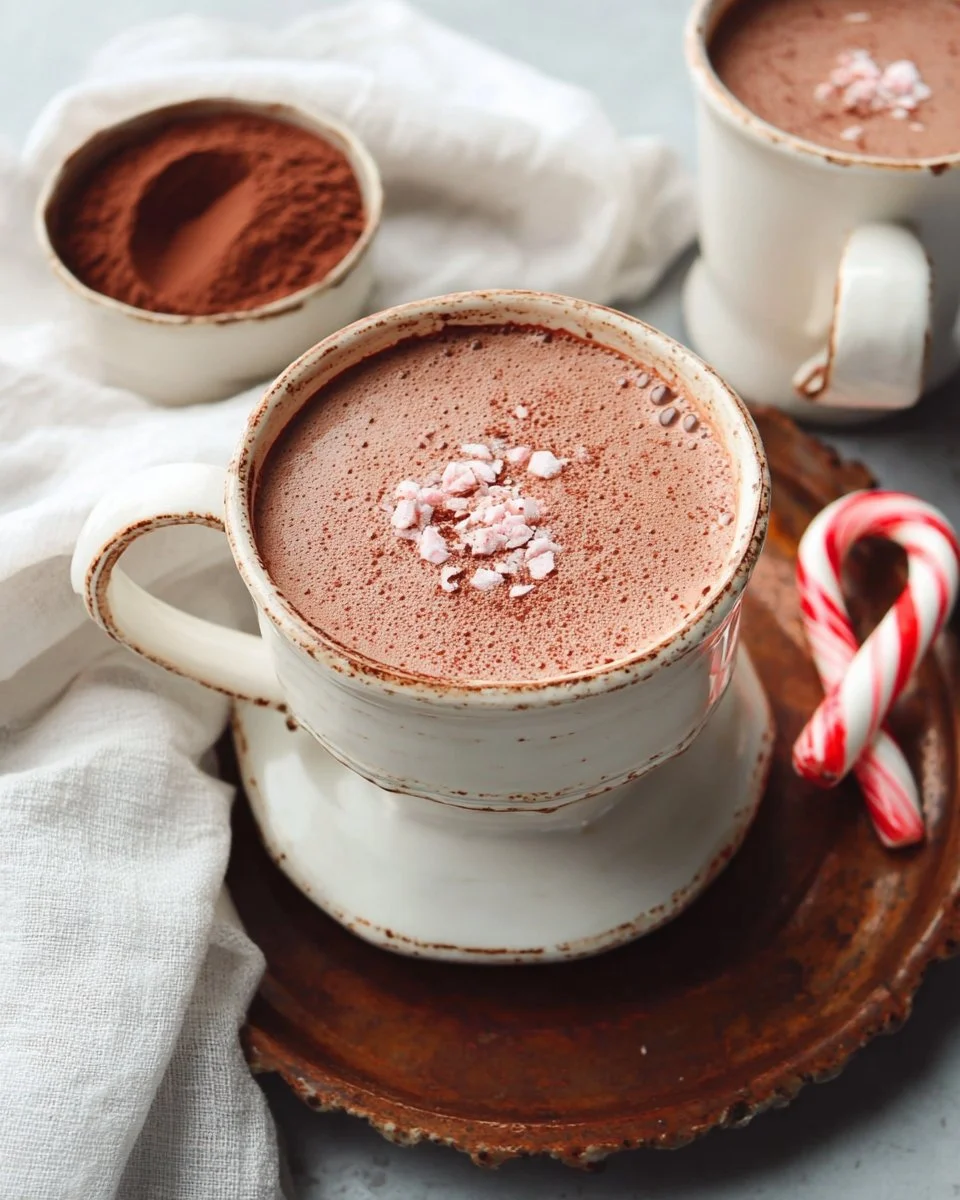 Jar of homemade hot chocolate powder with cocoa and marshmallows