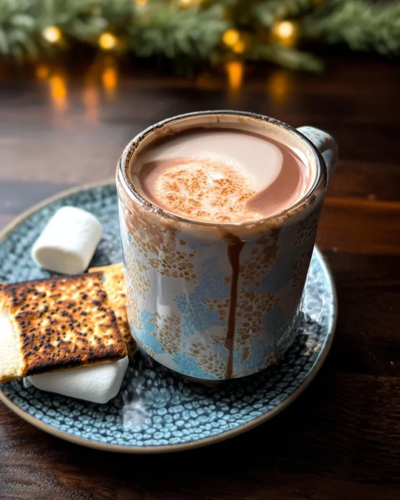 Homemade S'mores creamer featuring chocolate, marshmallow, and graham cracker flavors.
