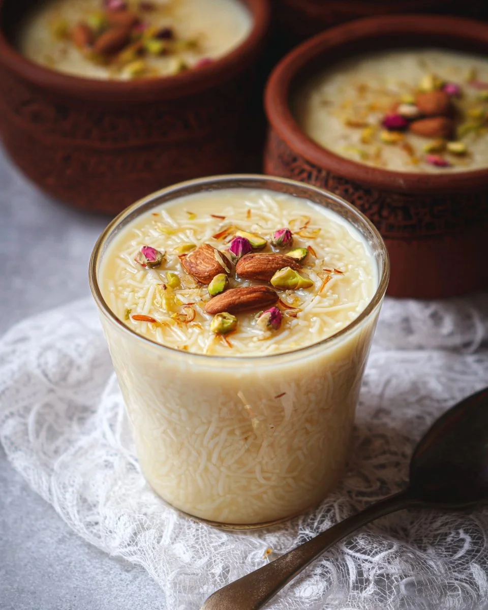 Delicious Instant Pot vermicelli pudding served in a bowl with toppings
