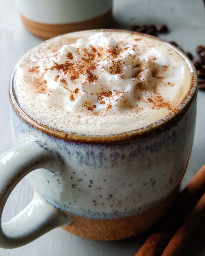 Delicious Maple Cinnamon Latte with rich coffee and aromatic spices