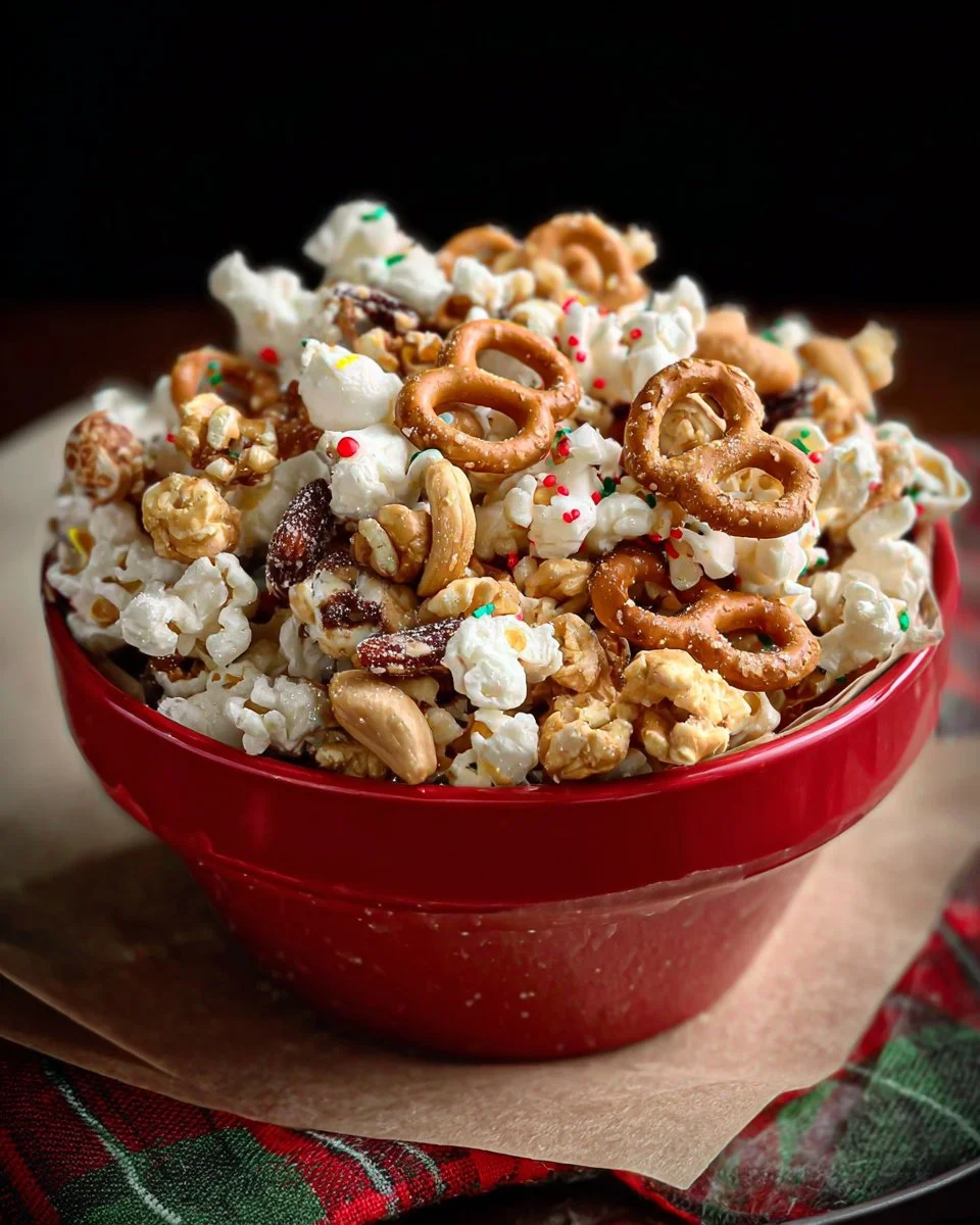 Delicious popcorn snack mix recipe for parties and movie nights