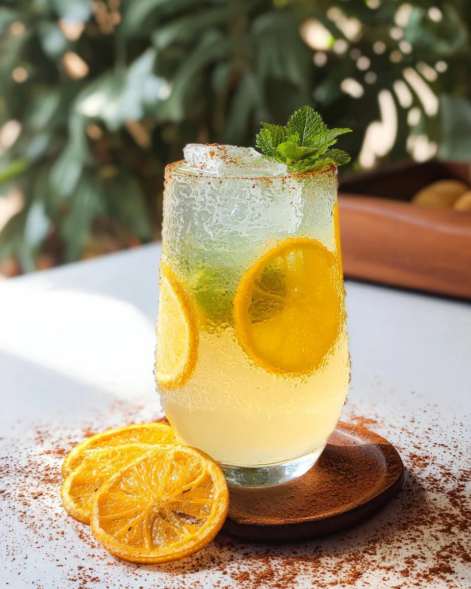 Refreshing Quick Coconut Water Mocktail served with garnishes