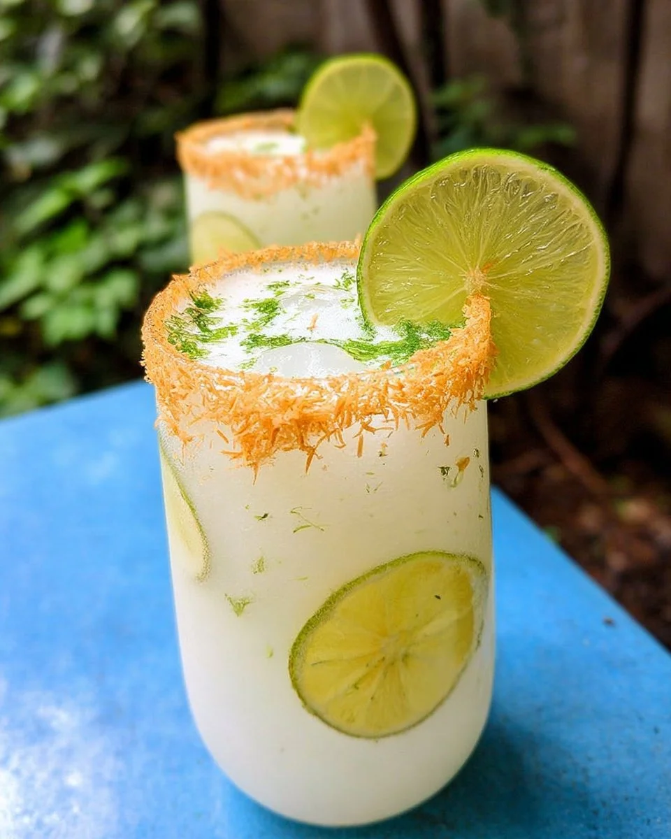 Refreshing Lime in the Coconut Cocktail served in a tropical setting