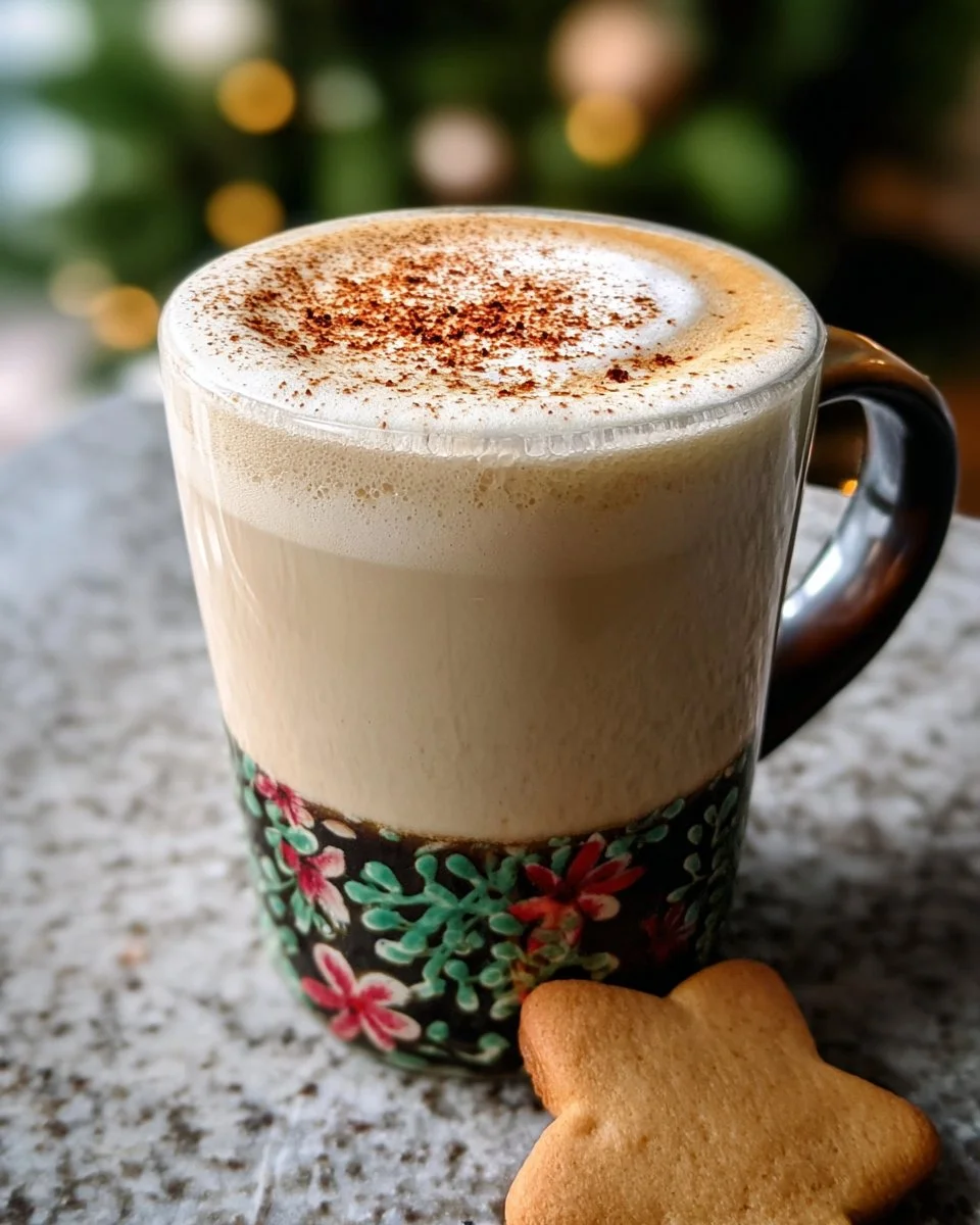 Delicious Sugar Cookie Almond Milk Latte garnished with festive sprinkles