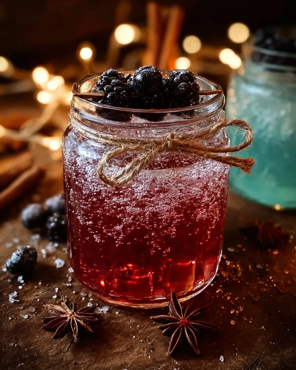 Twilight Christmas Frost Elixir bottle surrounded by seasonal decorations.
