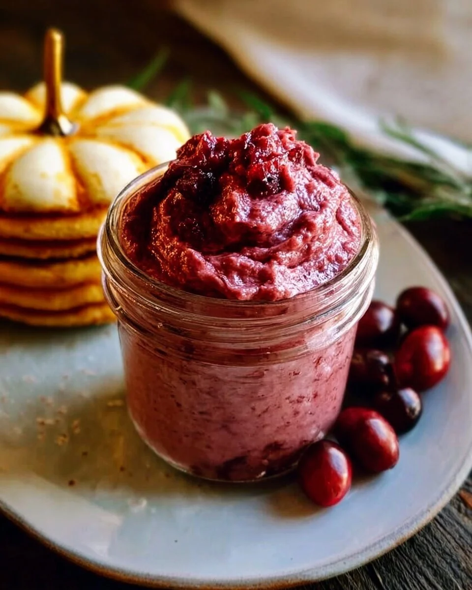 Fresh cranberry butter with vanilla bean served on toast