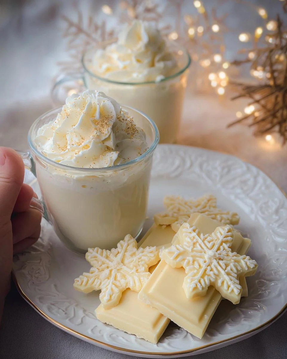Delicious Winter Wonderland White Chocolate dessert adorned with festive toppings.