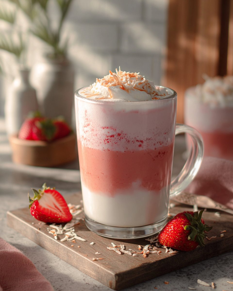 STRAWBERRY COCONUT CLOUD LATTE