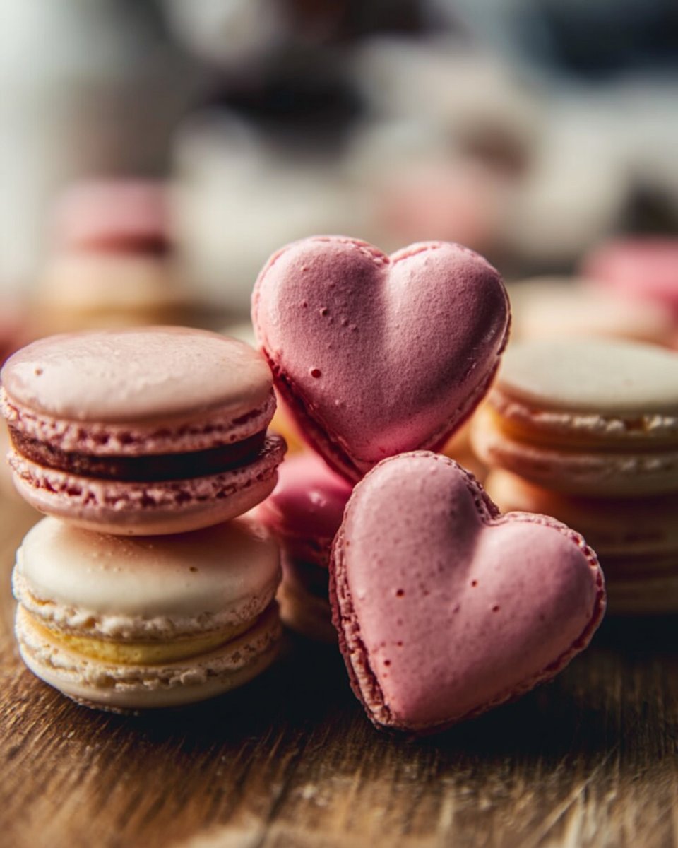 Heart-Shaped Macarons