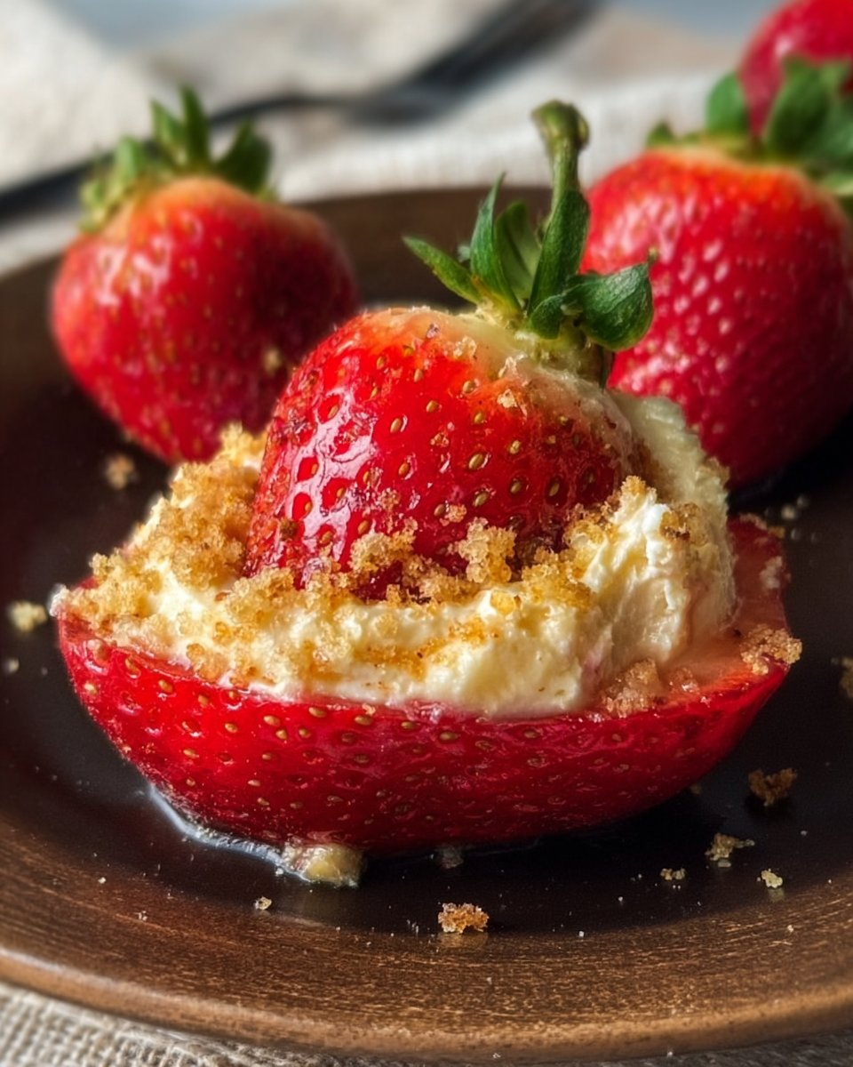 Deviled Strawberries (Made with a Cheesecake Filling)