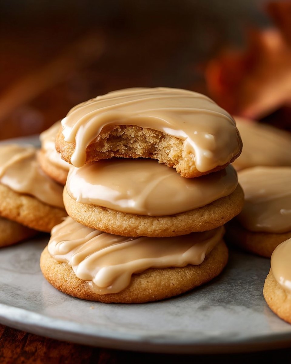 Soft Maple Cookies with Brown Butter Icing
