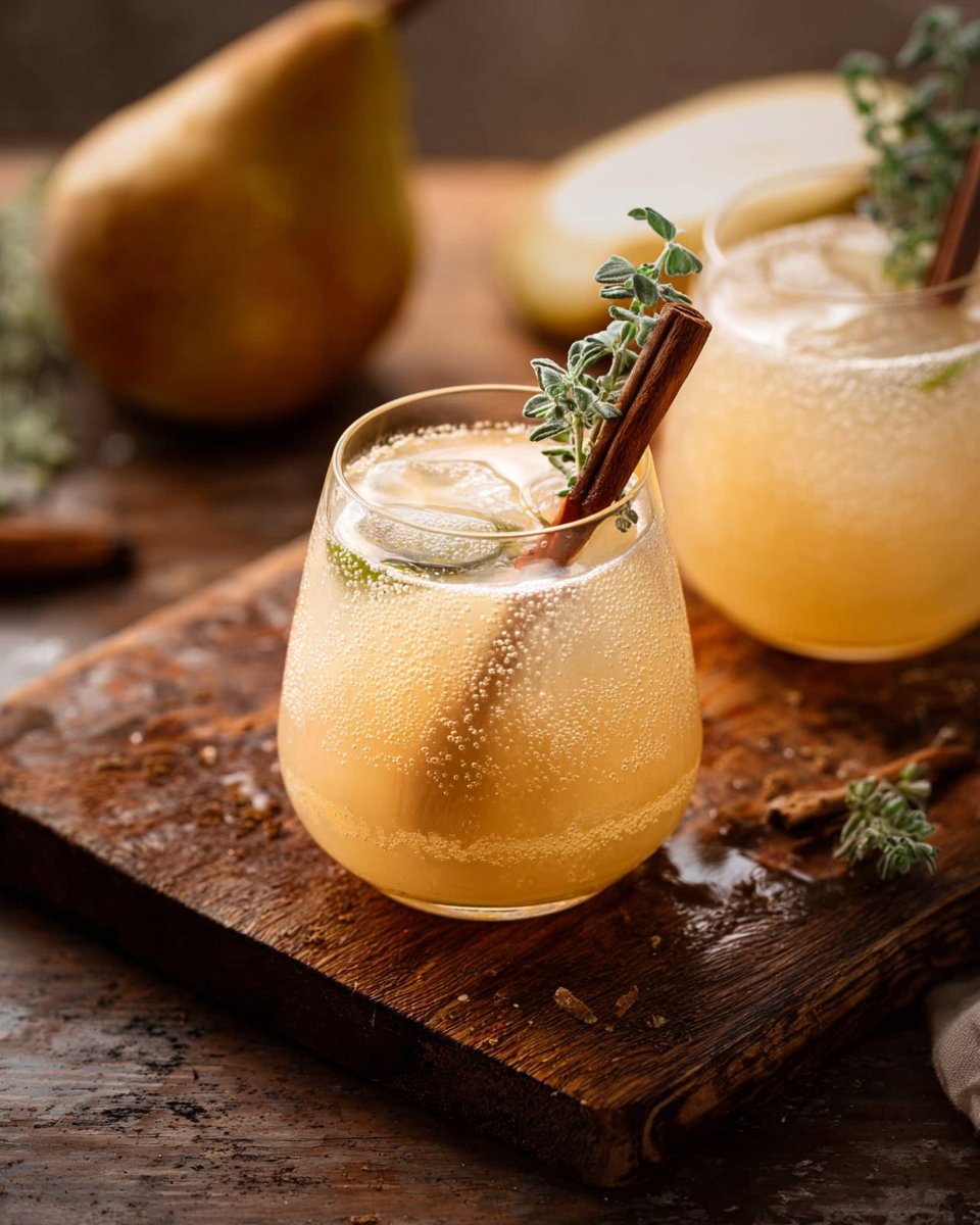 Sparkling Vanilla Pear Mocktails