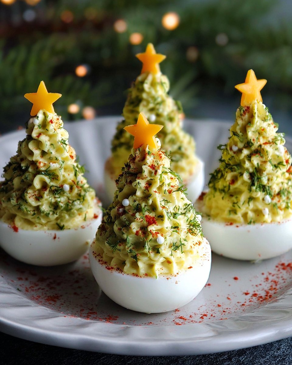 Deviled Egg Christmas Trees