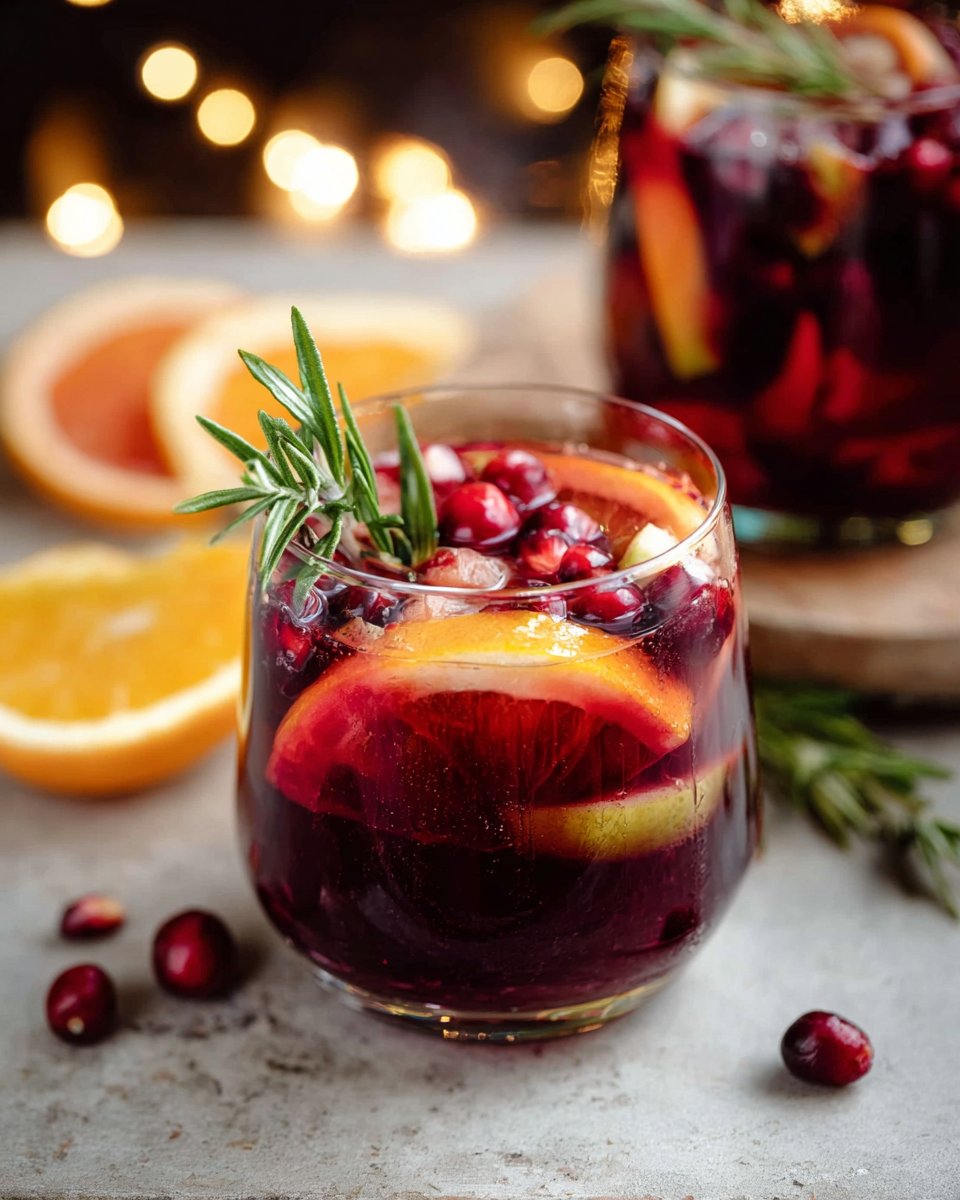 Festive Sangria Mocktail