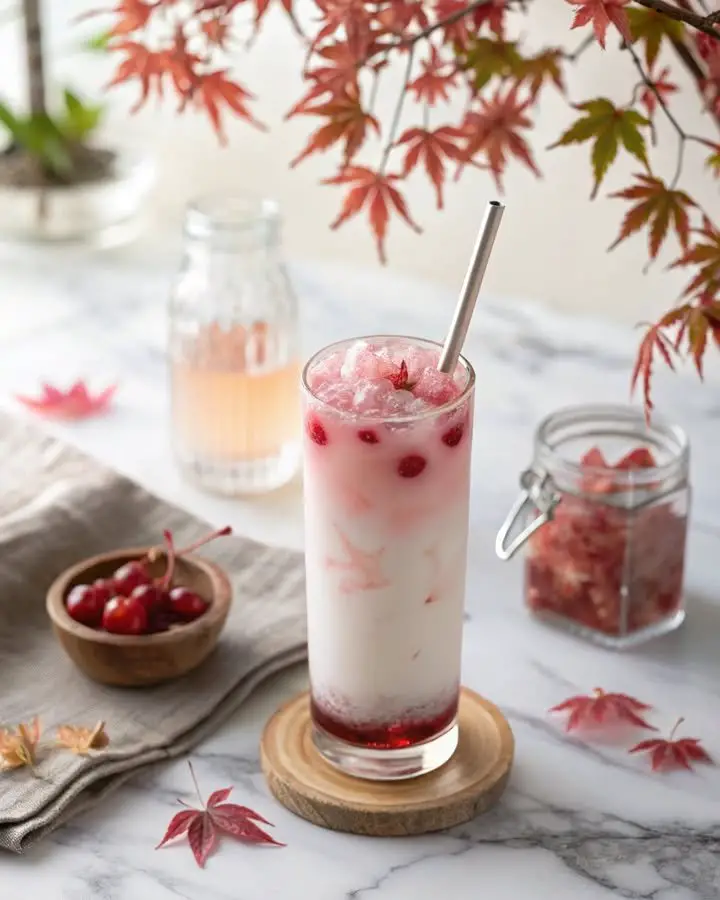 Chilled Cherry Blossom Latte