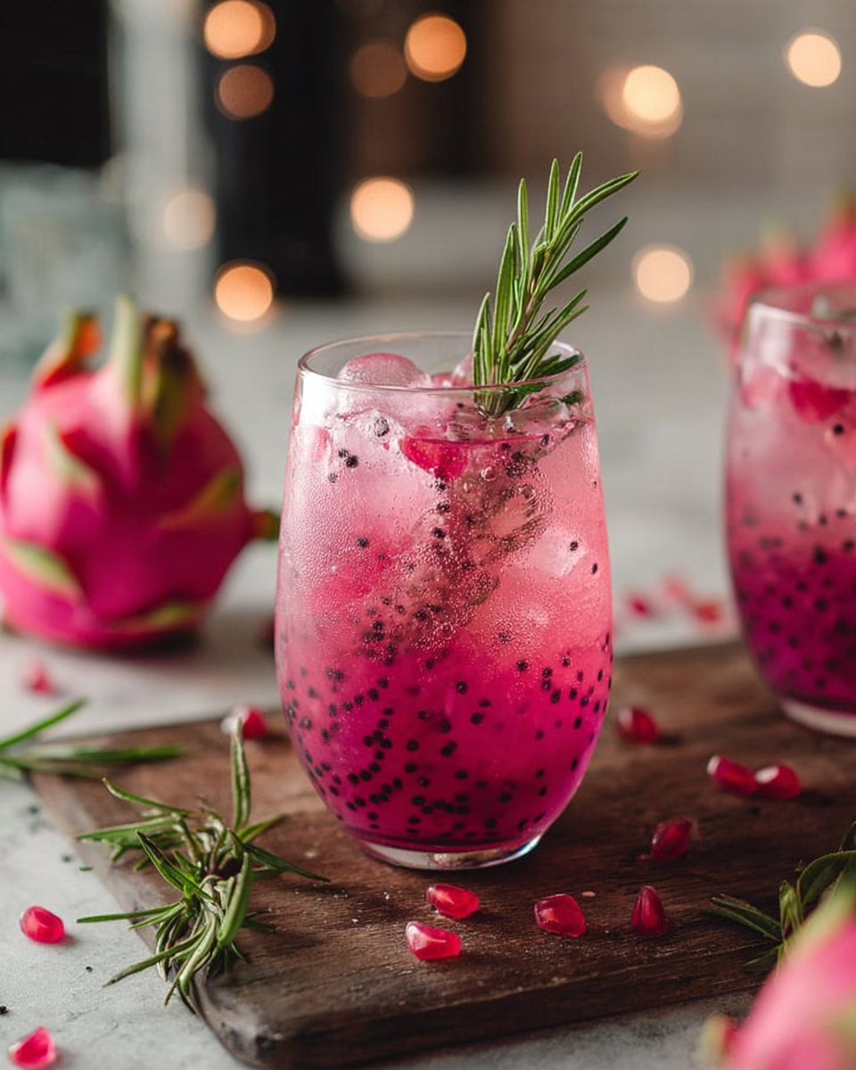 Dragon Fruit Rosemary Spritz
