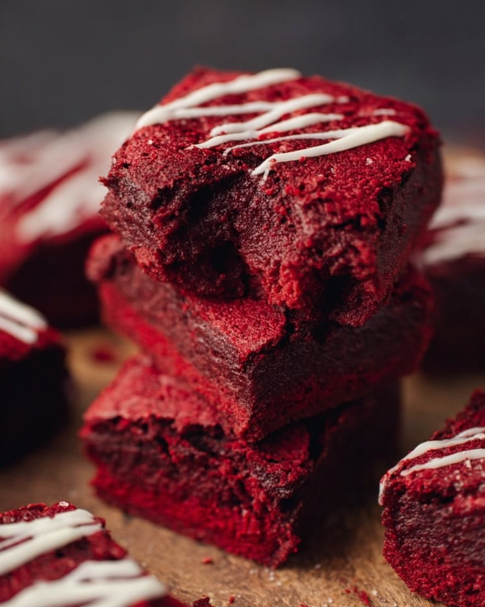 Fudgy Red Velvet Brownies