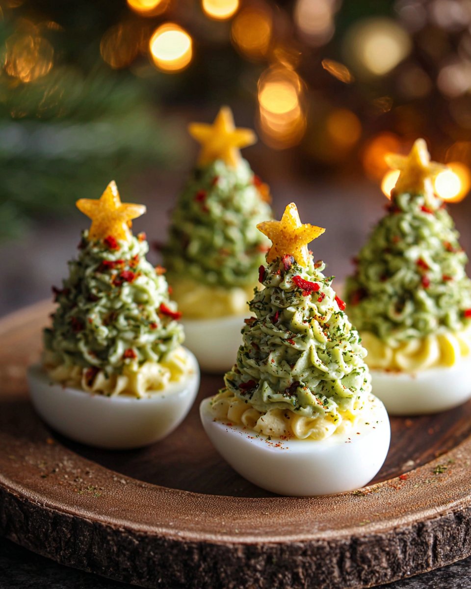 Deviled Egg Christmas Trees