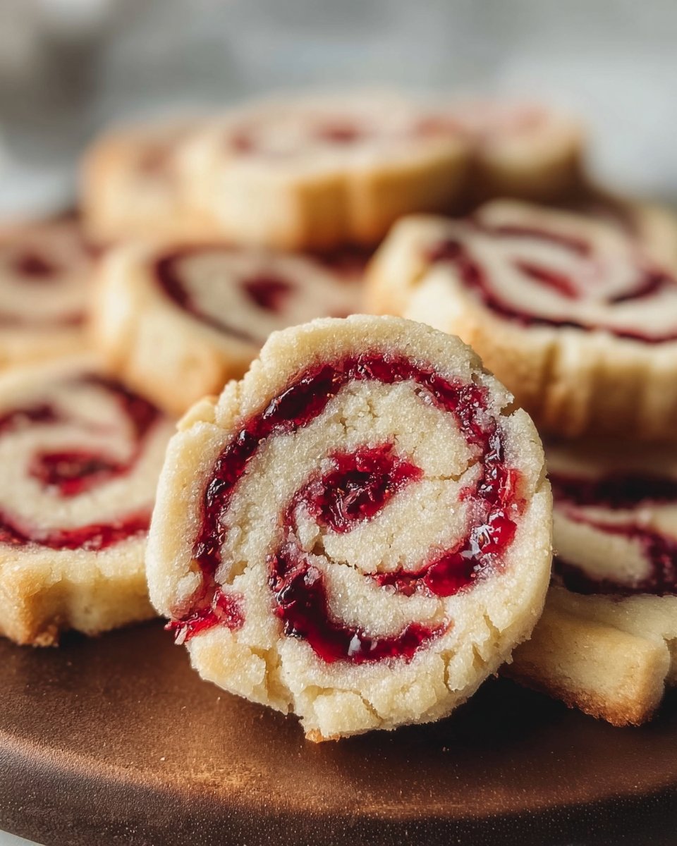 Buttery Raspberry Swirl Shortbread Cookies (Slice & Bake!)