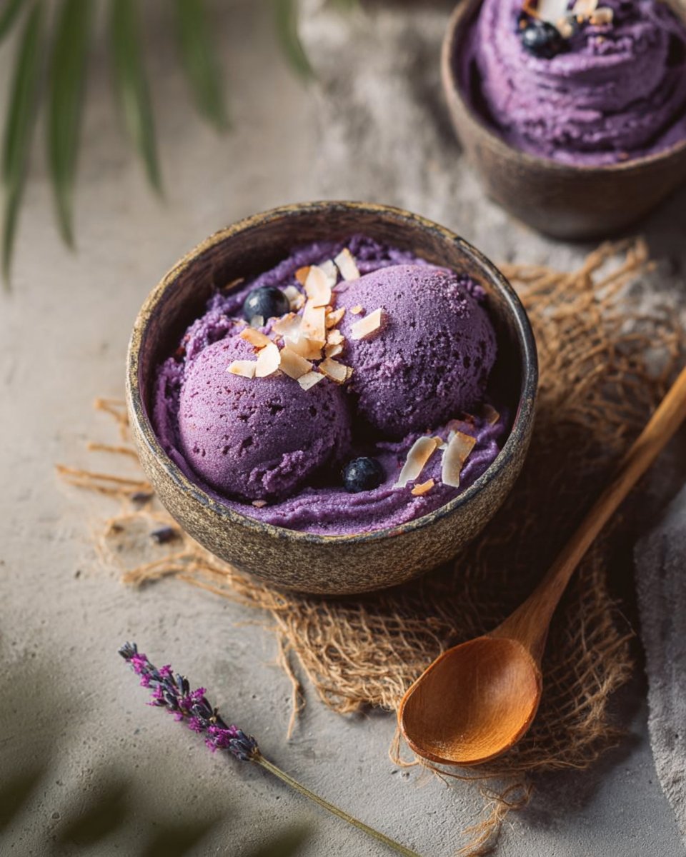 Blueberry Lavender Coconut Nice-Cream