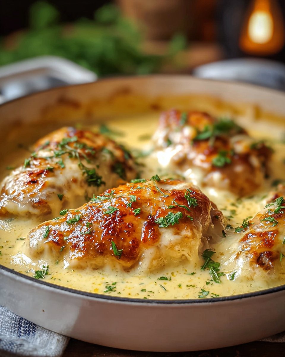 Smothered Cheesy Sour Cream Chicken