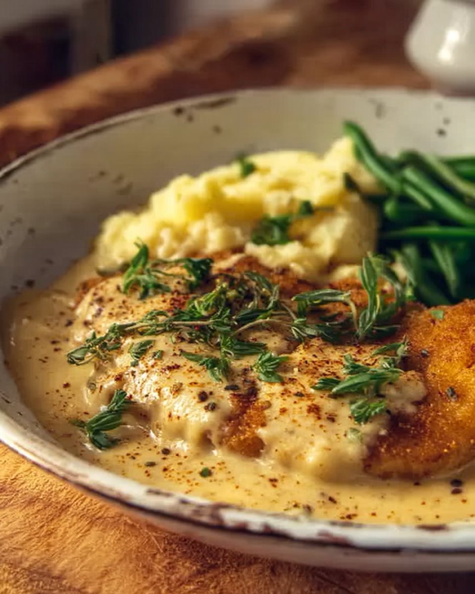 Creamy Chicken Schnitzel