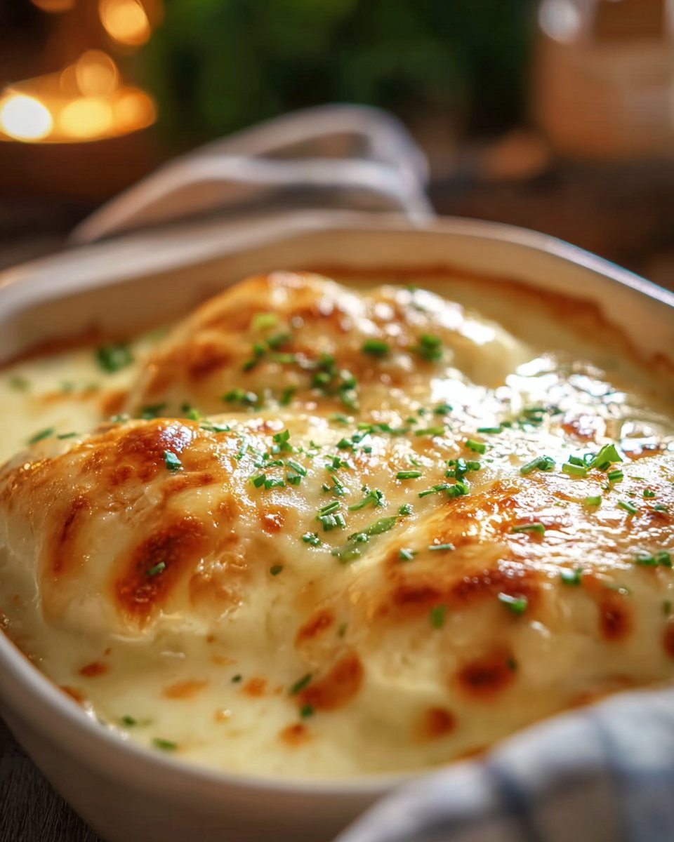 Smothered Cheesy Sour Cream Chicken