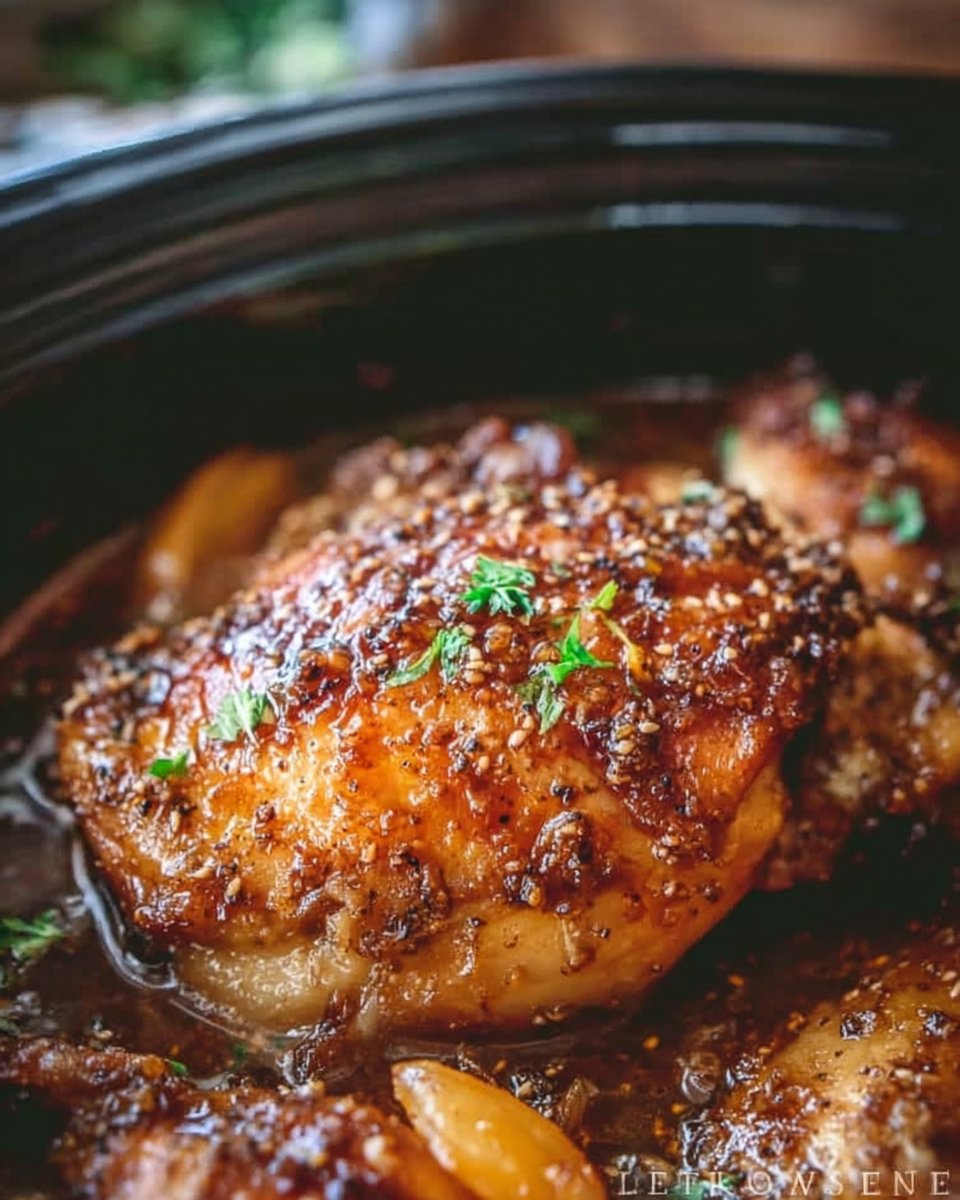 Slow Cooker Brown Sugar Garlic Chicken