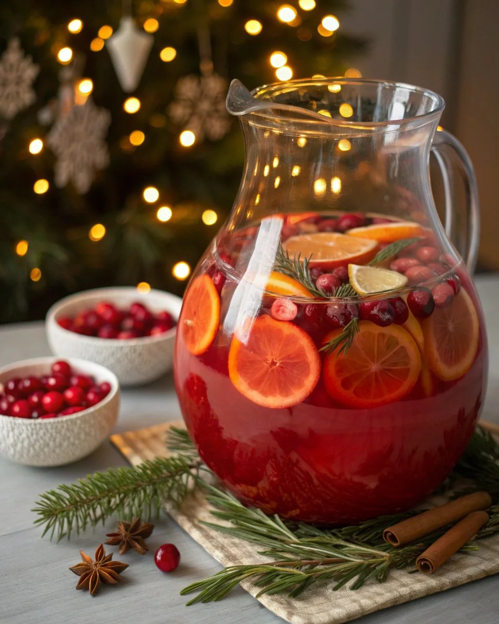 Christmas Fruit Punch XL Jug filled with vibrant fruits and festive colors