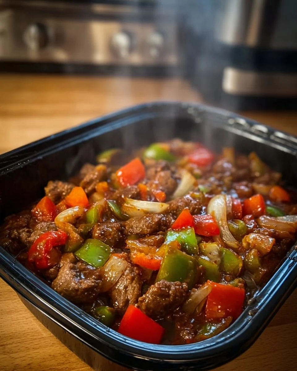 Crockpot Delight: Savory meal prepared in a crockpot for easy cooking