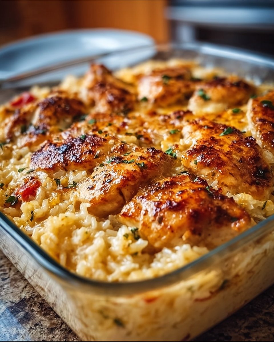 No-Peek Chicken and Rice Casserole