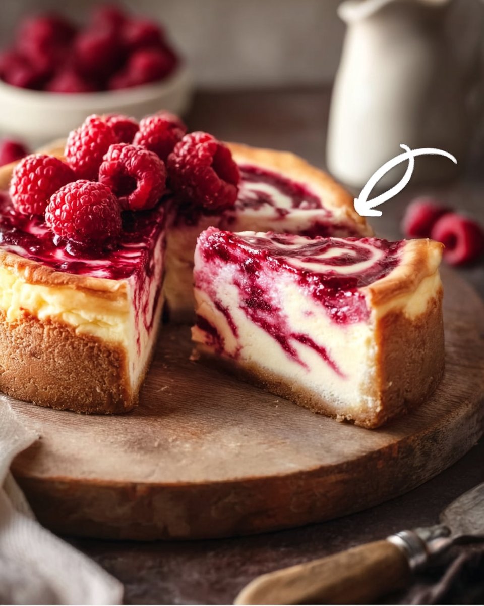 Baked Raspberry Cheesecake