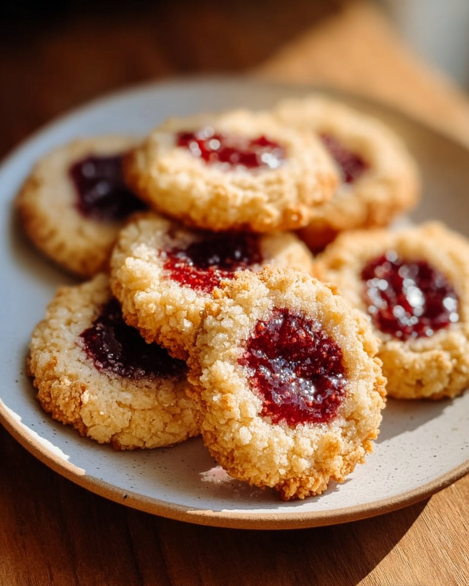 Buttery Raspberry Crumble Cookies (Like a Mini Tart!)
