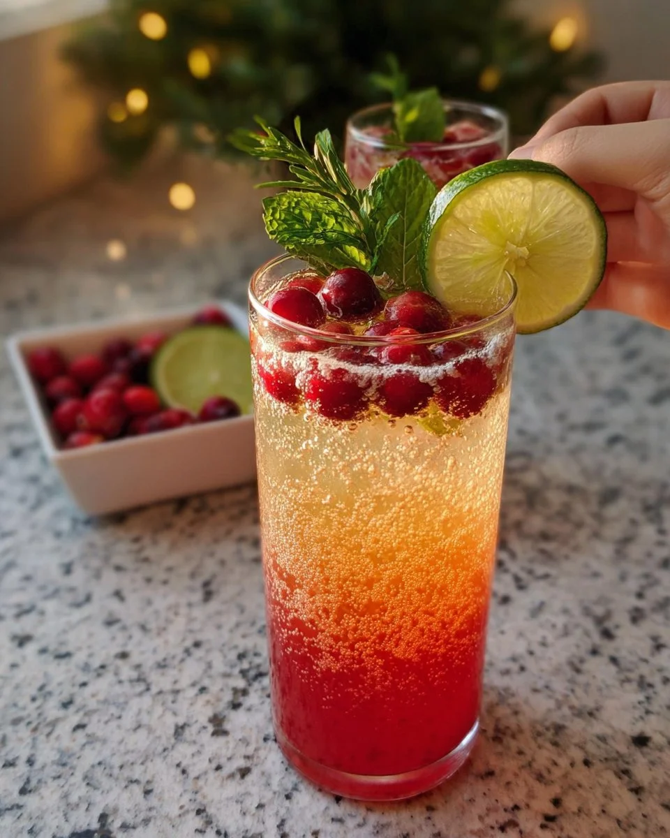 Festive Jingle Juice Medley served in holiday-themed glasses
