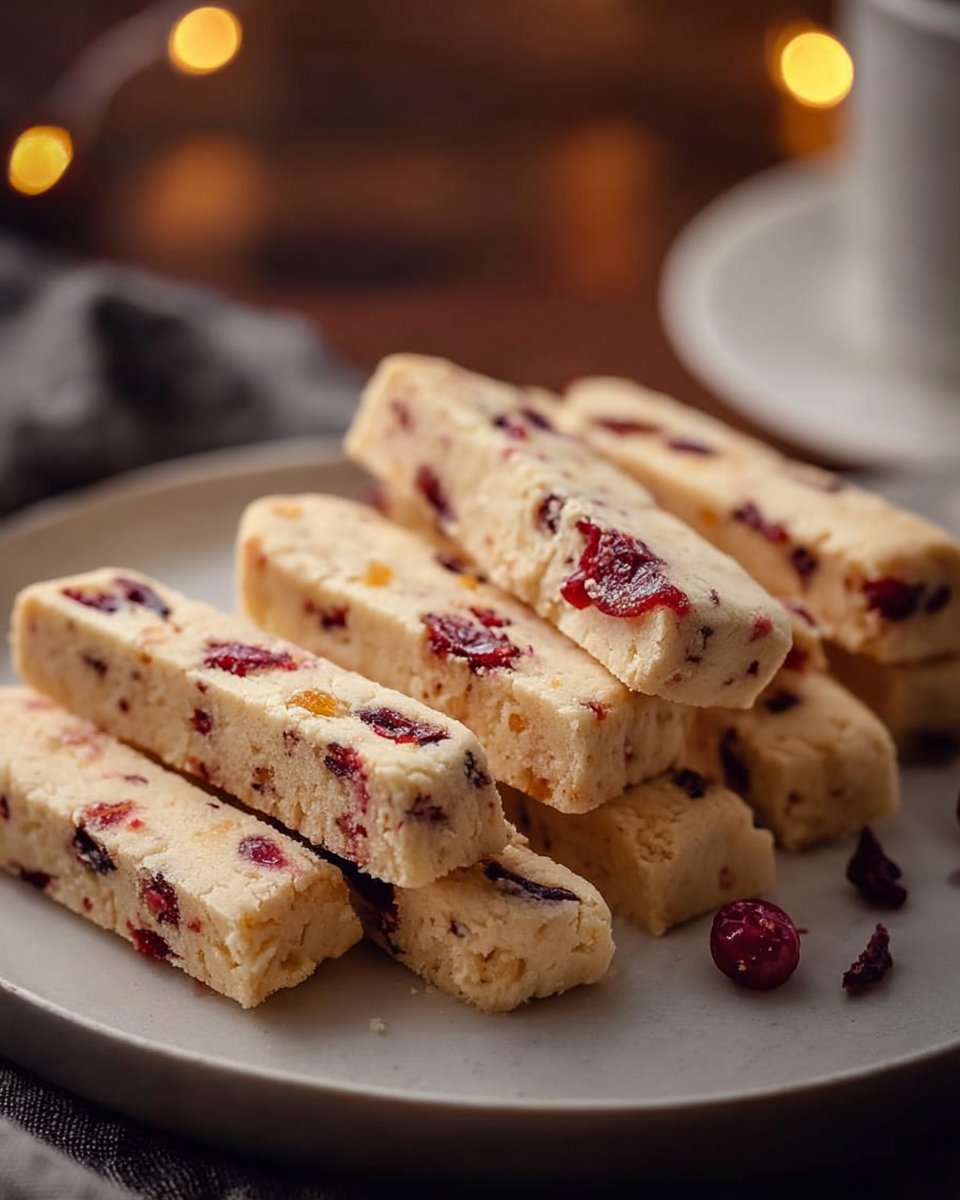 Zesty Orange Cranberry Shortbread (Slice & Bake!)