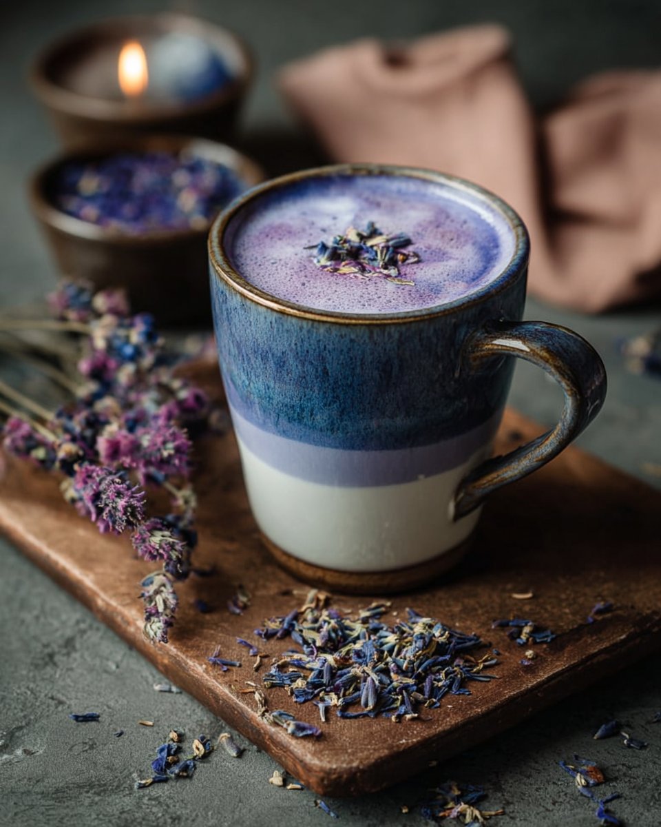 Butterfly-Pea Lavender Silk Latte