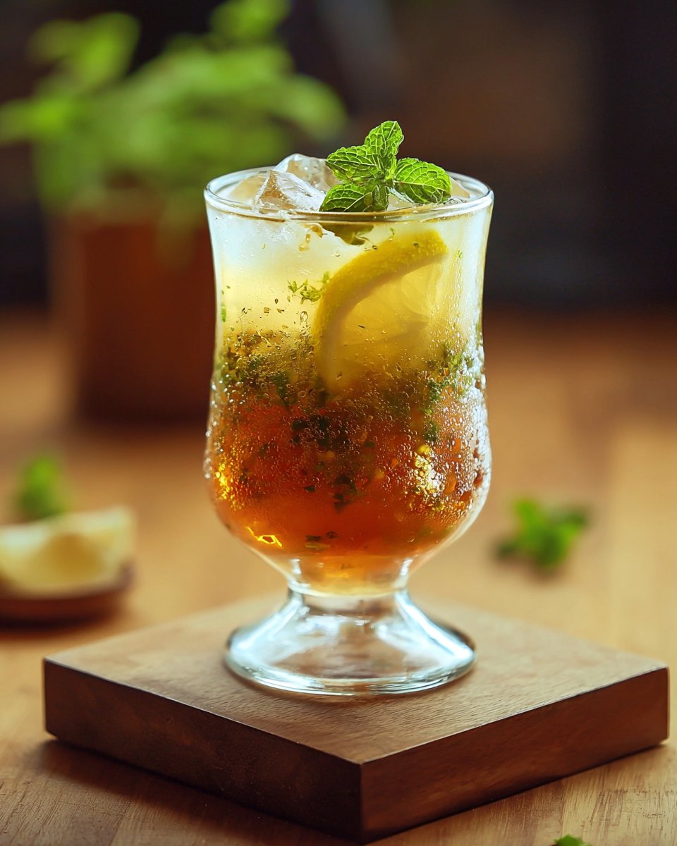Smashed Lemon Mint Iced Tea Sprite Soda