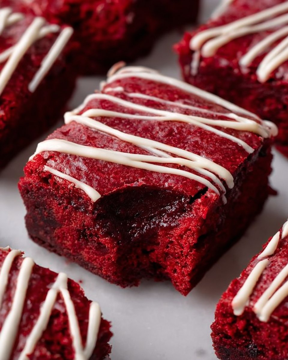 Fudgy Red Velvet Brownies