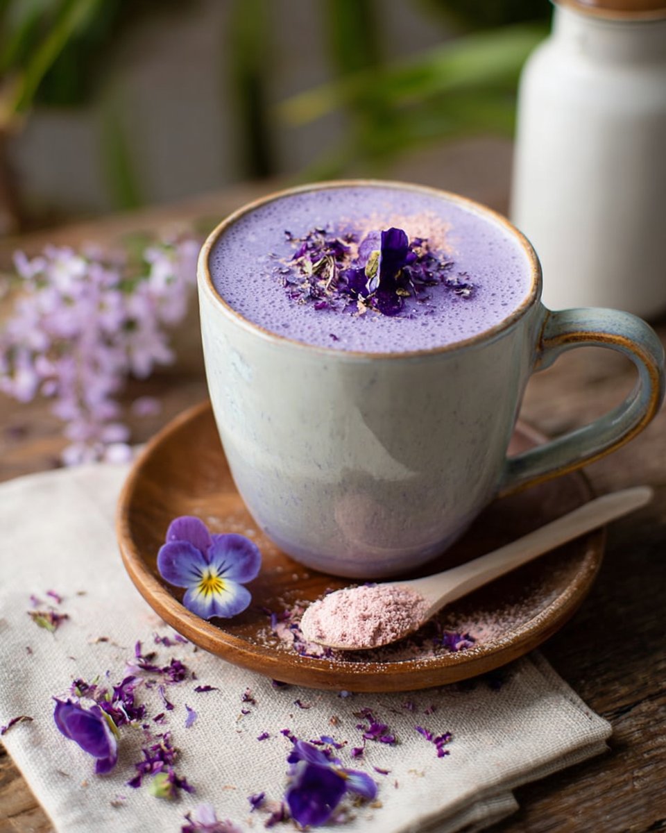 Wild Violet Coconut Latte